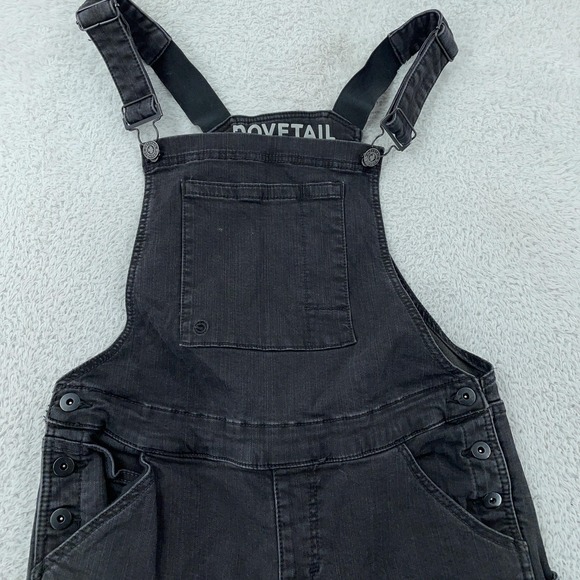 Dovetail Workwear Overalls Womens 10 Black Freshley Cosy Lined Bib 30" Inseam - Picture 3 of 12